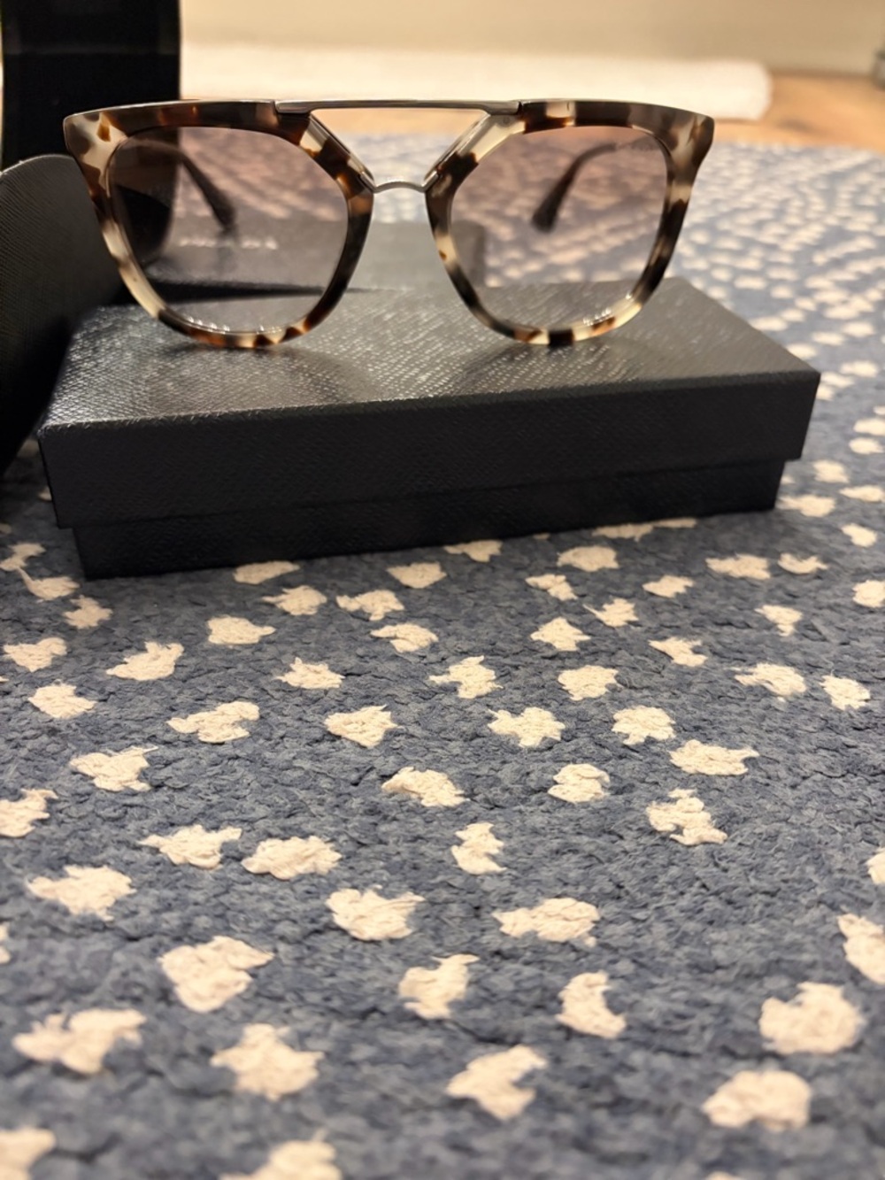 Prada Tortoiseshell Frame Sunglasses with Brown Gradient Lenses
